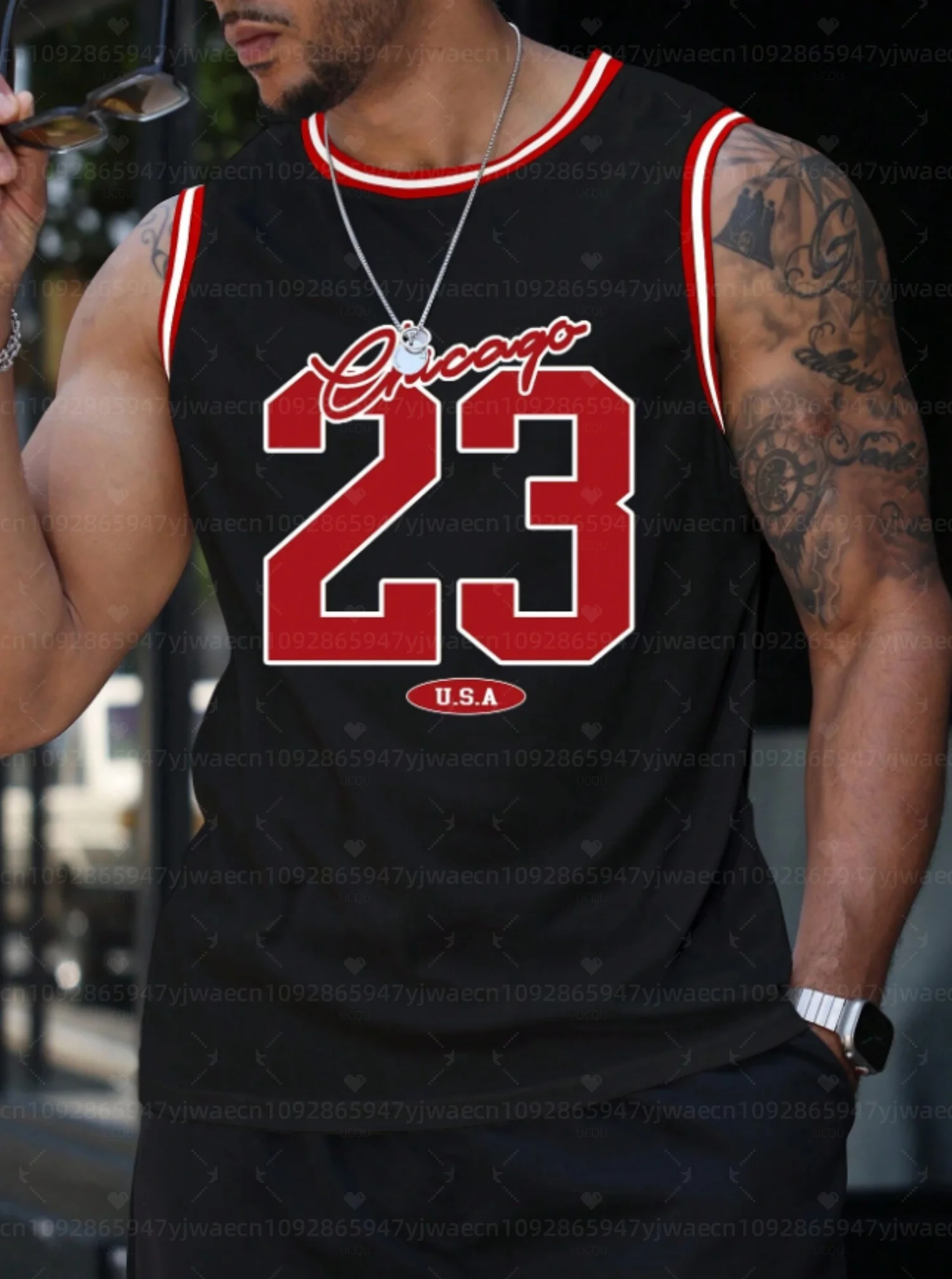 Body Jewelry Chicago - เสื้อกล้ามบาสเก็ตบอลลายกราฟิกหมายเลข 23 ชิคาโก สำหรับผู้ชายและผู้หญิง ฤดูร้อน 2026