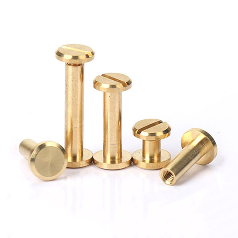 Body Jewelry Chicago - 10ชิ้นหมุดตอกตะปูสลักเกลียวทองเหลืองแข็งสลักเกลียวสำหรับอัลบั้มรูปกระดุมหัตถกรรมเครื่องหนังตัวยึดกระเป๋าสตางค์คาดเข็มขัดฝาครอบ8มม.