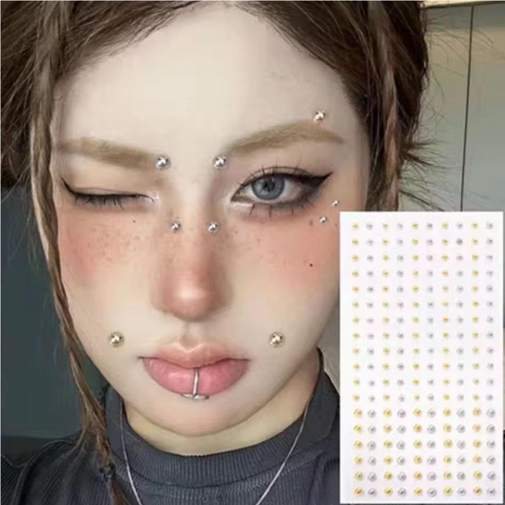 Body Jewelry Nose - ชุด 58-180 ชิ้น สติ๊กเกอร์ติดริมฝีปากแบบไม่ต้องเจาะ ติดแน่น ใช้ซ้ำได้