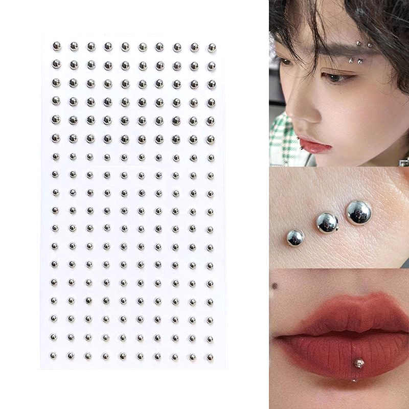 Body Jewelry Nose - สติกเกอร์เพชรติดจมูกปลอม แบบติดเอง ไม่ต้องเจาะ สำหรับตกแต่งดวงตา หู ใบหน้า