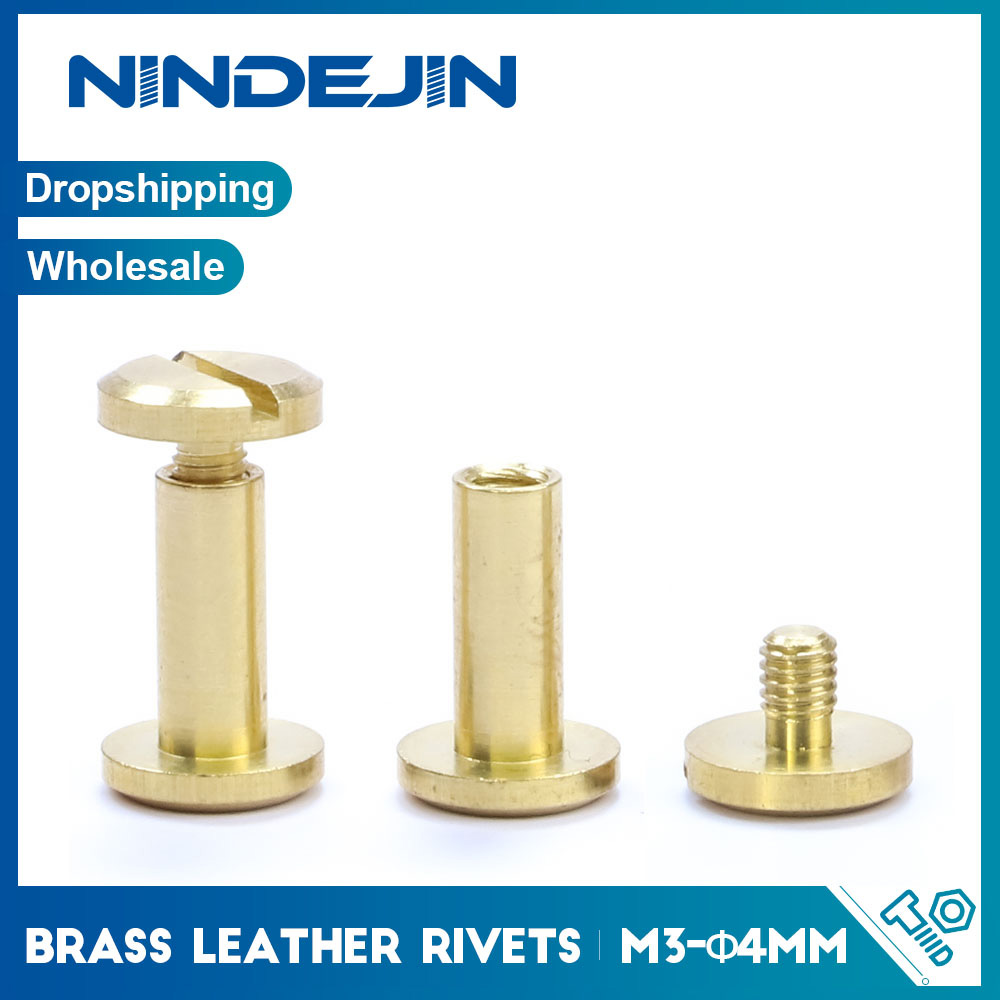 Body Jewelry Chicago - Nindejin สกรู OD4mm หนังชิคาโก10ชุดสกรูหมุด M3ยึดหนังสือหมุดตอกตะปูสำหรับกระเป๋าถือมีสายยีนส์ DIY