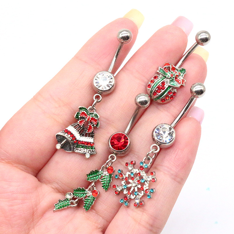 ต่างหูเจาะสะดือลายคริสต์มาสสำห - Body Jewelry Factory บทวิจารณ์และราคา
