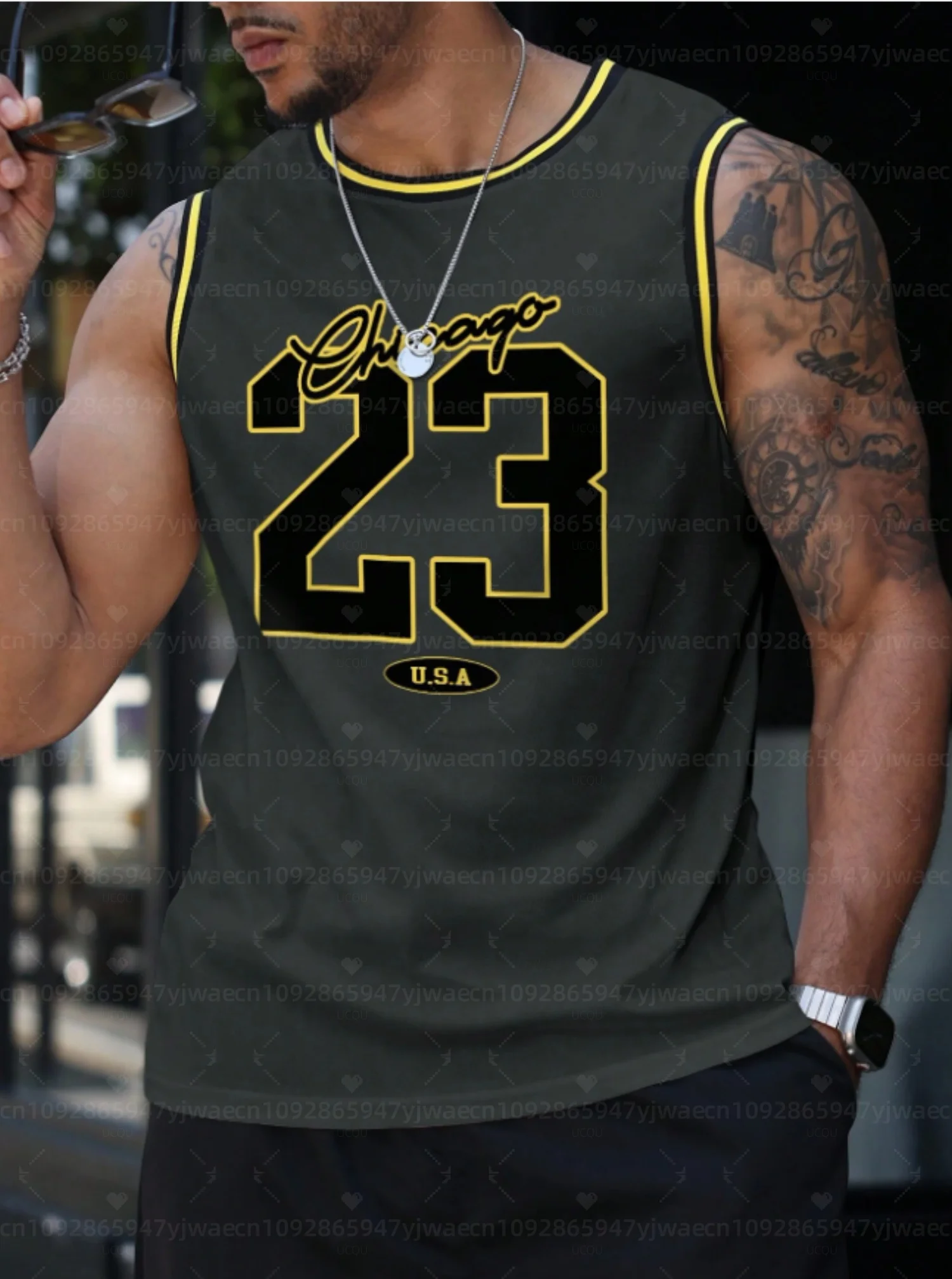 เสื้อกล้ามบาสเก็ตบอลลายกราฟิกห - Body Jewelry Chicago บทวิจารณ์และราคา