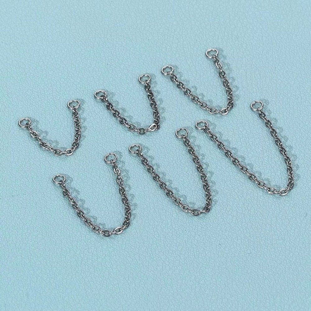 แฟชั่นโซ่จมูกไทเทเนียม โซ่คู่  - Body Jewelry Nose บทวิจารณ์และราคา