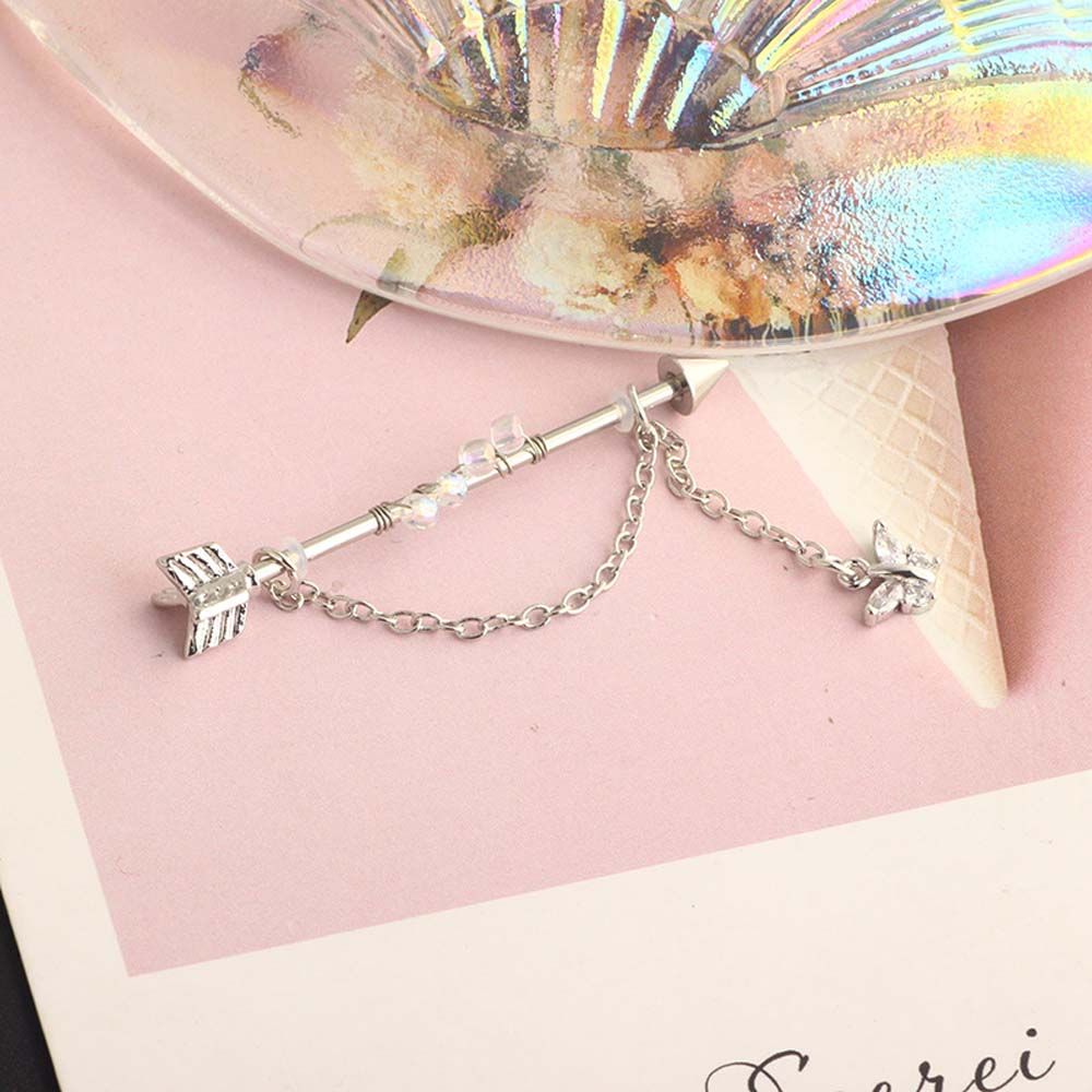 เครื่องประดับเจาะหูสำหรับผู้หญ - Industrial Barbell Long บทวิจารณ์และราคา