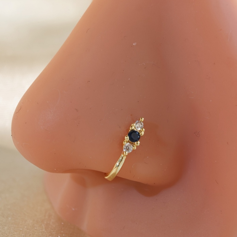 ชุดคลิปหนีบจมูกเพทายสีน้ำเงิน  - Body Jewelry Nose บทวิจารณ์และราคา