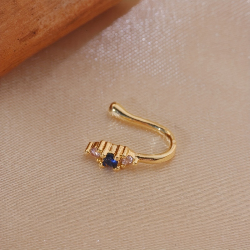 ชุดคลิปหนีบจมูกเพทายสีน้ำเงิน  - Body Jewelry Nose บทวิจารณ์และราคา