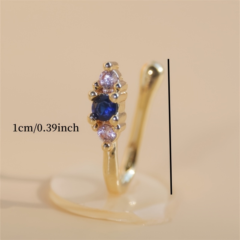 ชุดคลิปหนีบจมูกเพทายสีน้ำเงิน  - Body Jewelry Nose บทวิจารณ์และราคา