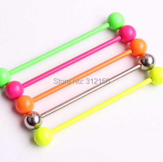 2 ชิ้น 14G 1.6 มม.แหวนนีออน Sw - Industrial Barbell Long บทวิจารณ์และราคา