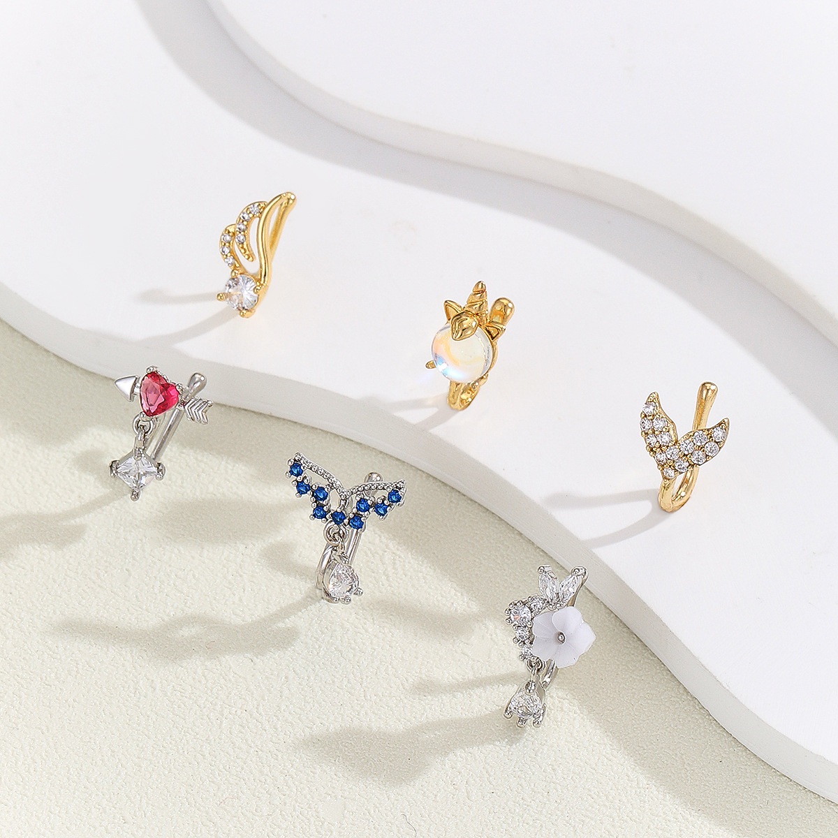 เครื่องประดับเจาะจมูกปลอมทองแด - Body Jewelry Nose บทวิจารณ์และราคา