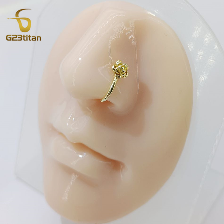 คลิปหนีบจมูกคริสตัลทองแดงรูปดอ - Body Jewelry Nose บทวิจารณ์และราคา