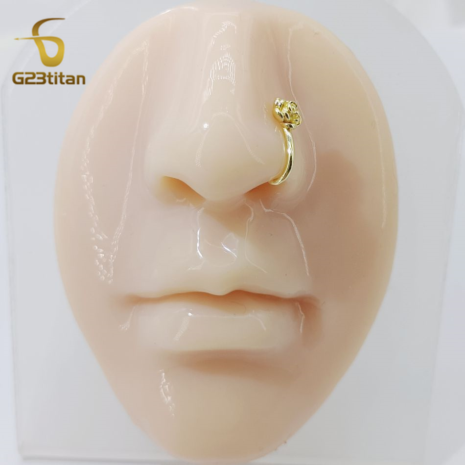 คลิปหนีบจมูกคริสตัลทองแดงรูปดอ - Body Jewelry Nose บทวิจารณ์และราคา