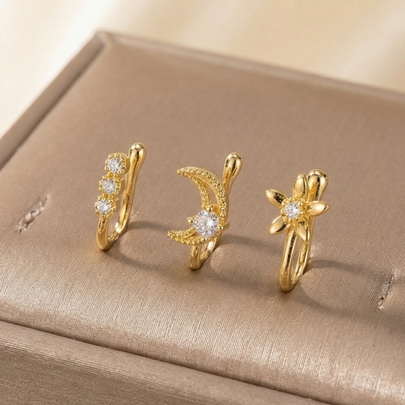 ชุดคลิปหนีบจมูกสไตล์เรโทร 3 ชิ - Body Jewelry Nose บทวิจารณ์และราคา